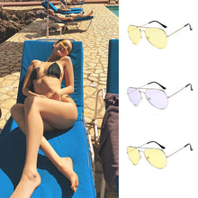 Load image into Gallery viewer, Yellow Tinted Aviator Sunglasses