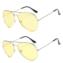 Load image into Gallery viewer, Yellow Tinted Aviator Sunglasses